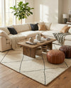 Zouina Berber Wool Collection Area Rug - Atlas Rectangle Ivory and Black  lifestyle 3