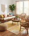 Desert Nomad Terrace Collection Area Rug - Sahara (Yellow) Square Yellow  lifestyle 66
