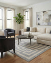 Aegean Labyrinth Collection Area Rug -  Mykonos Rectangle Gray  lifestyle 32
