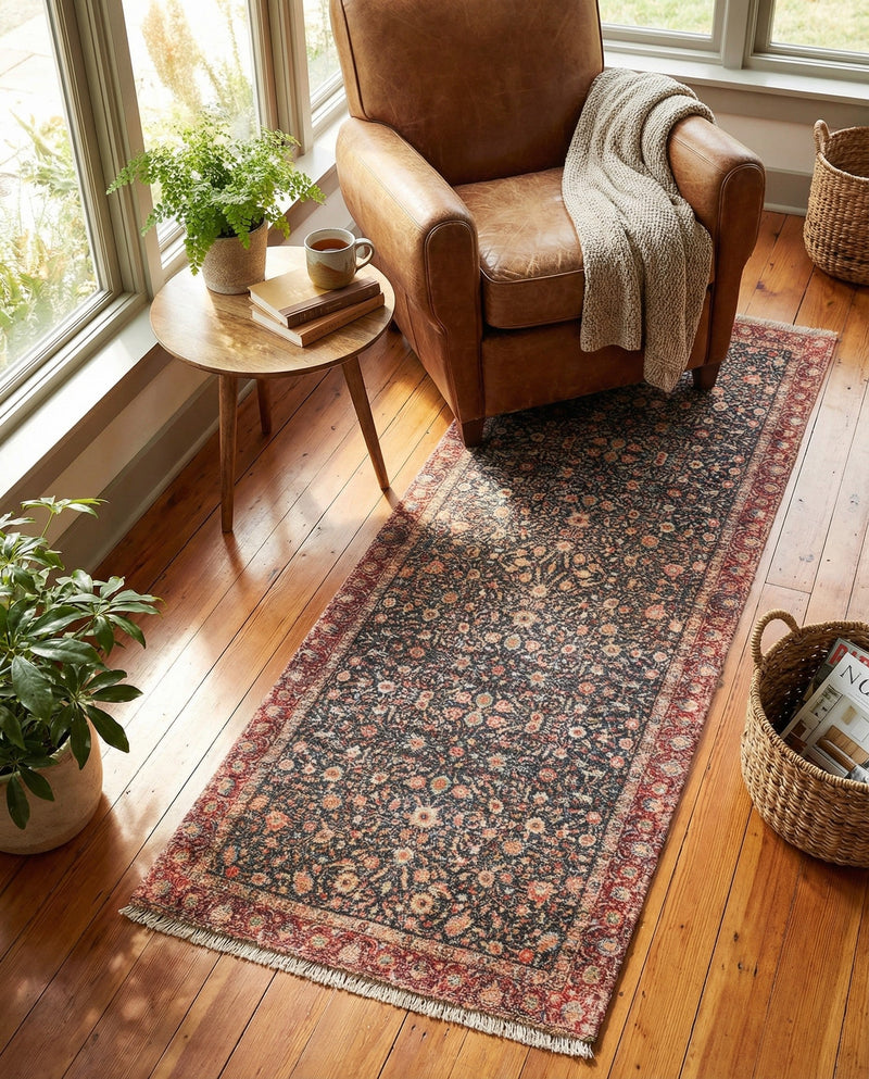 Bazaar Chic Collection Area Rug -  Tangier Runner Navy Blue  lifestyle 43