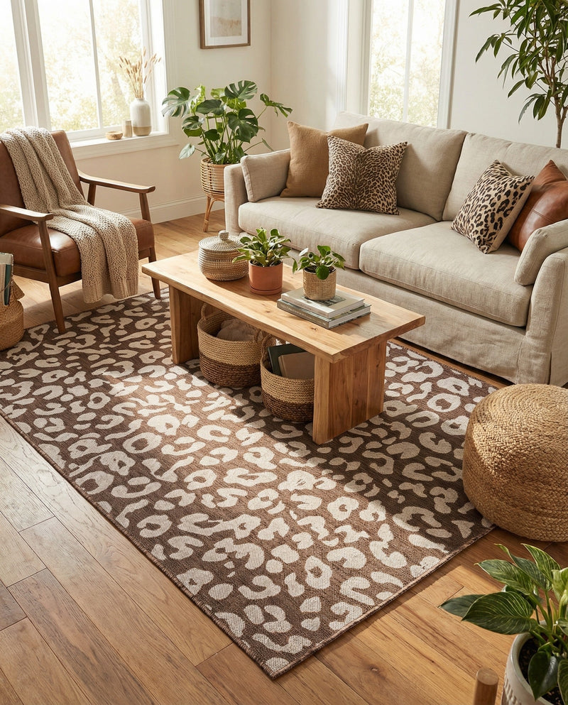 Savannah Escape Collection Area Rug -  Amazon (Brown) Rectangle Brown  lifestyle 10
