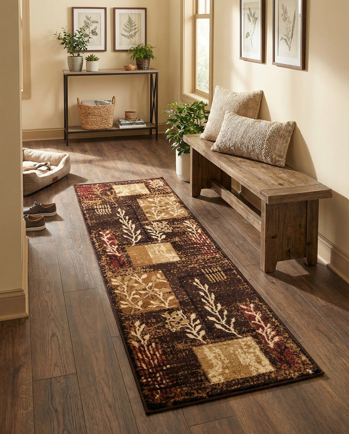Bistro Lounge Collection Area Rug -  Affogato Runner Brown  lifestyle 171