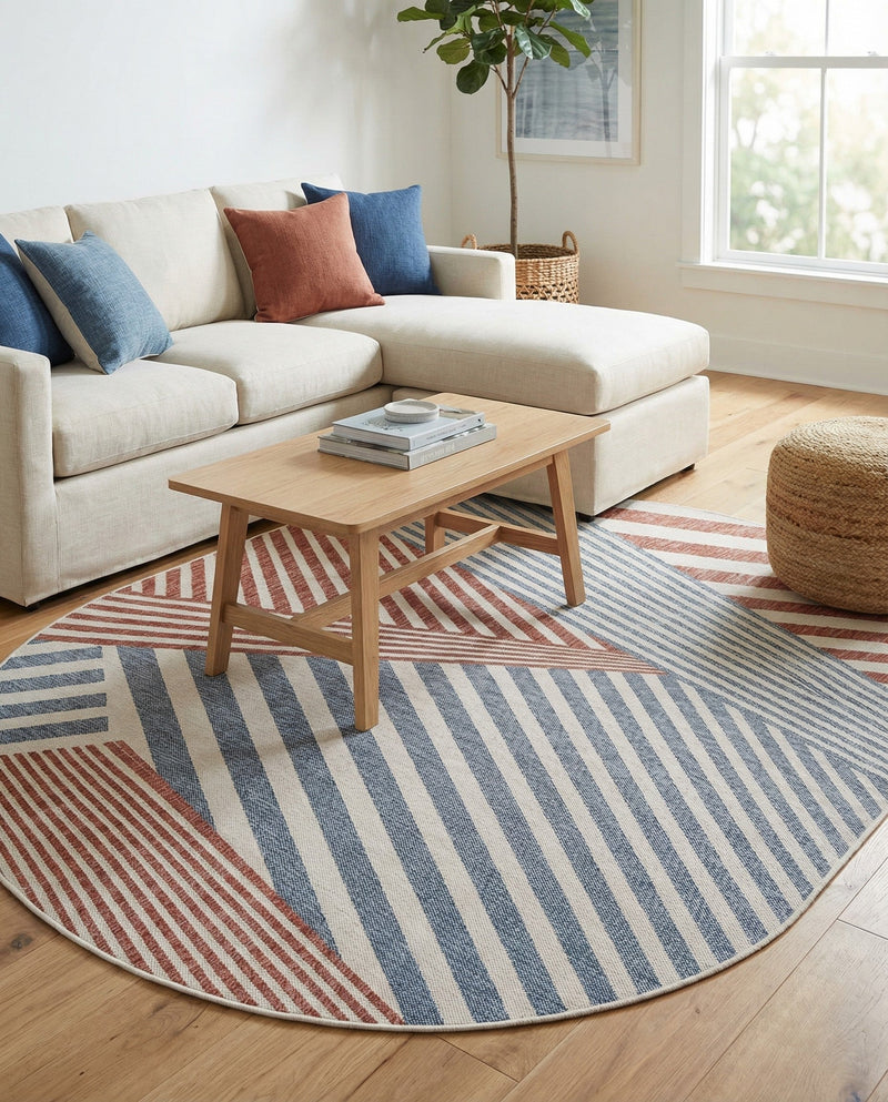 Urban Oasis Rugs Collection Area Rug -  Loft Oval Blue  lifestyle 48