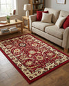 Tabriz Tapestry Collection Area Rug - Sahand (Red) Rectangle Red  lifestyle 20