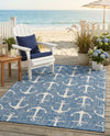 Seaside Haven Rugs Collection Area Rug - Sapphire (Blue) Rectangle Blue  lifestyle 12