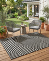 Urban Terrace Collection Area Rug -  Astoria (Black and White) Rectangle Black and White  lifestyle 13