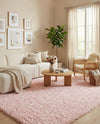 Eternal Plush Oasis Collection Area Rug -  Tranquility (Pink Lace) Rectangle Pink Lace  lifestyle 19