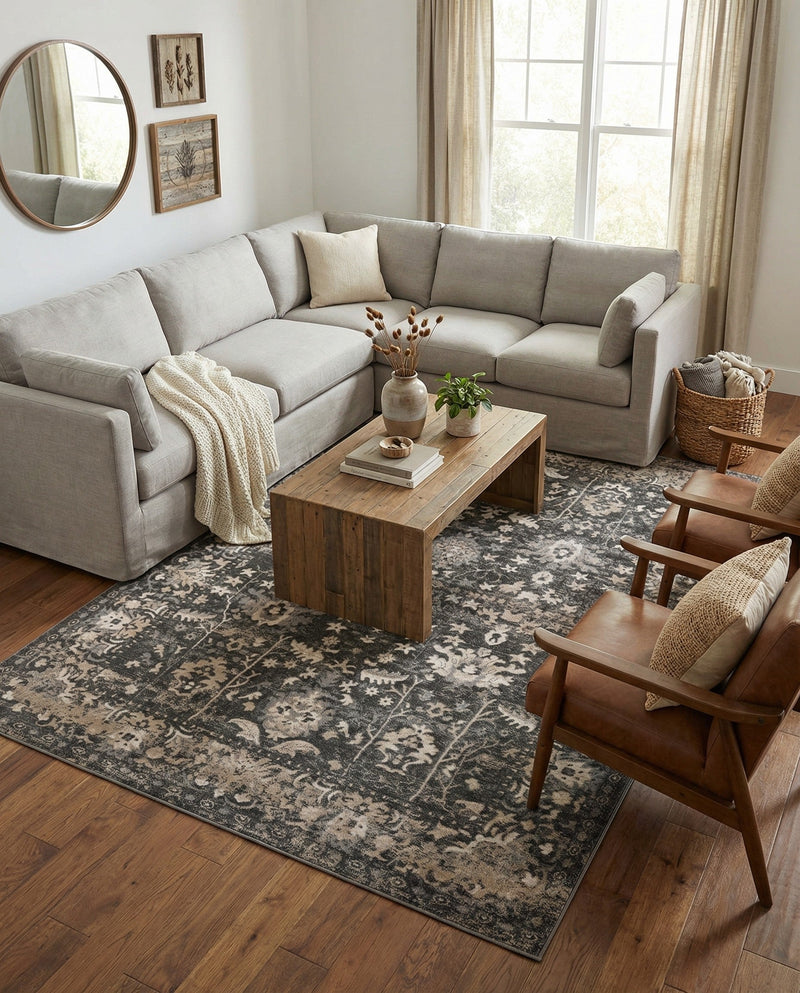 Cascade Range Collection Area Rug -  Shasta (Gray) Rectangle Gray  lifestyle 20