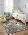 Wonder Tykes Collection Area Rug -  Carnival Rectangle Charcoal Gray  lifestyle 11