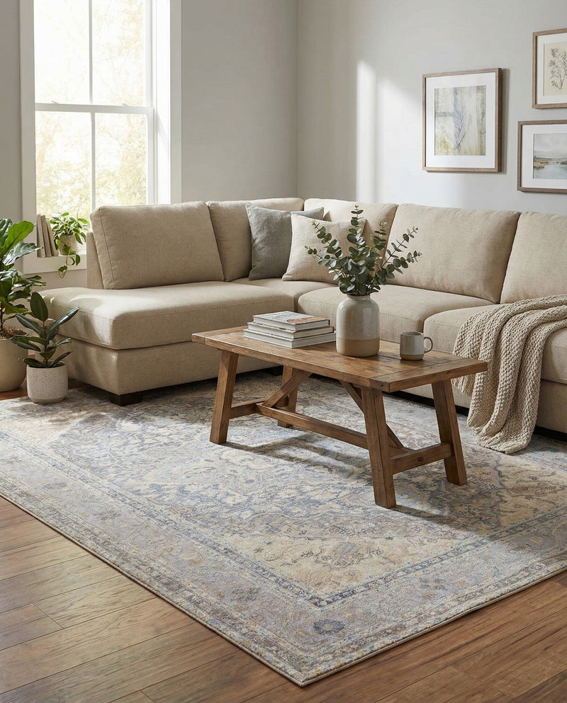 Heritage Elegance Collection Area Rug -  Schonbrunn Rectangle Cream  lifestyle 18
