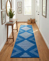 Seychelles Stripes Collection Area Rug - Mahe (Navy Blue) Runner Navy Blue  lifestyle 46