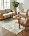 Seaside Blooms Collection Area Rug -  Serene Rectangle Green  lifestyle 30