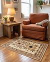 Tabriz Tapestries Collection Area Rug - Azerbaijan (Ivory) Rectangle Ivory  lifestyle 10