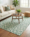 Savannah Escape Collection Area Rug -  Amazon (Green Blue) Rectangle Green Blue  lifestyle 32
