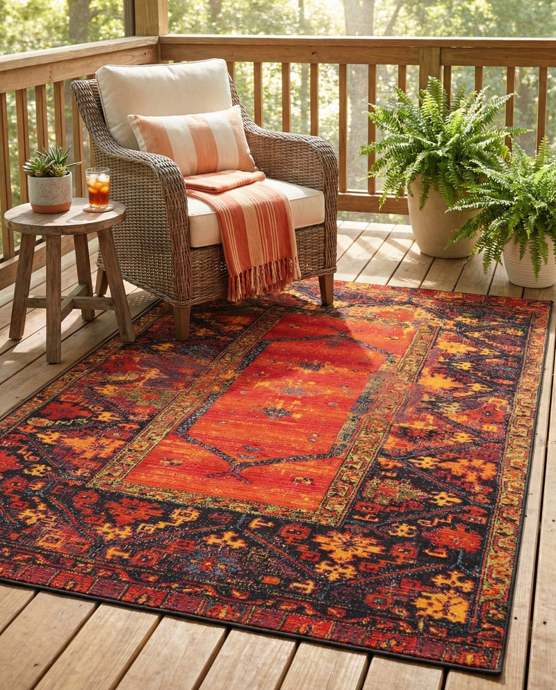 Safari Escape Rugs Collection Area Rug - Serengeti Rectangle Multi  lifestyle 37