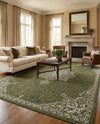 Patio Heritage Collection Area Rug -  Charleston (Green) Rectangle Green  lifestyle 22