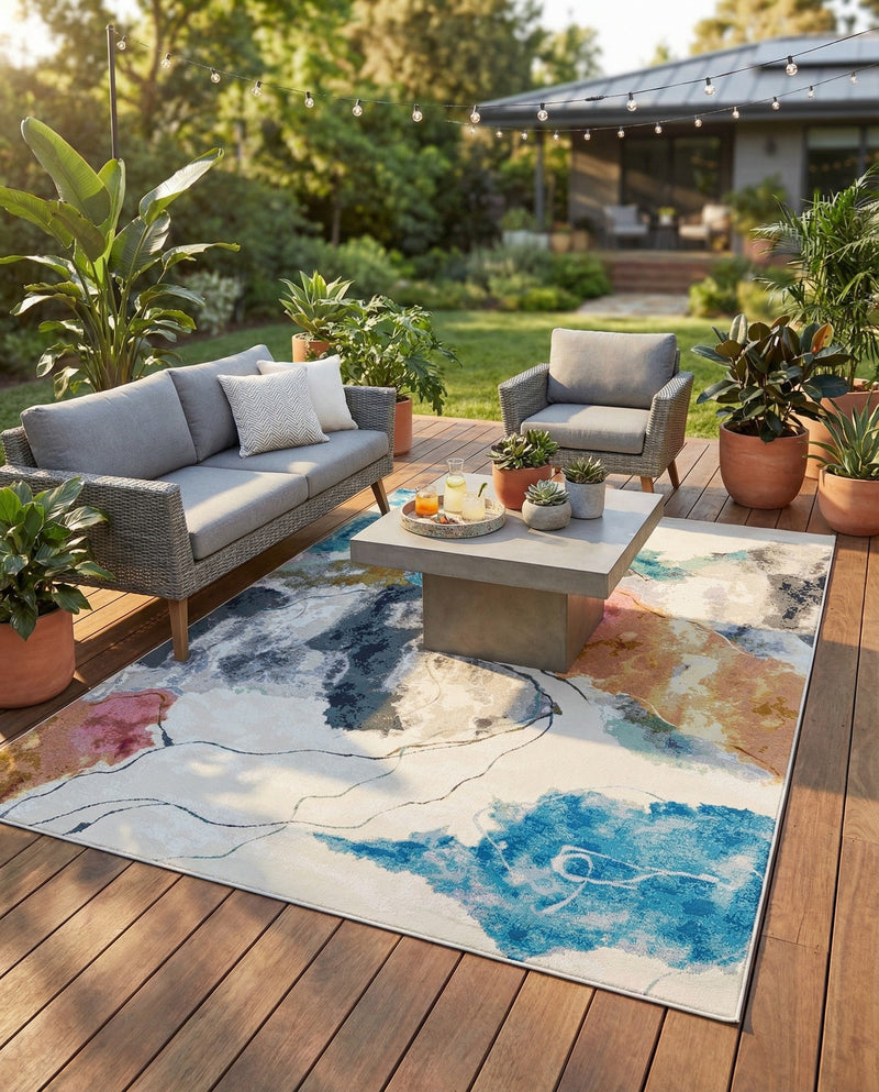 Urban Terrace Collection Area Rug -  Arbor Rectangle Multi  lifestyle 5