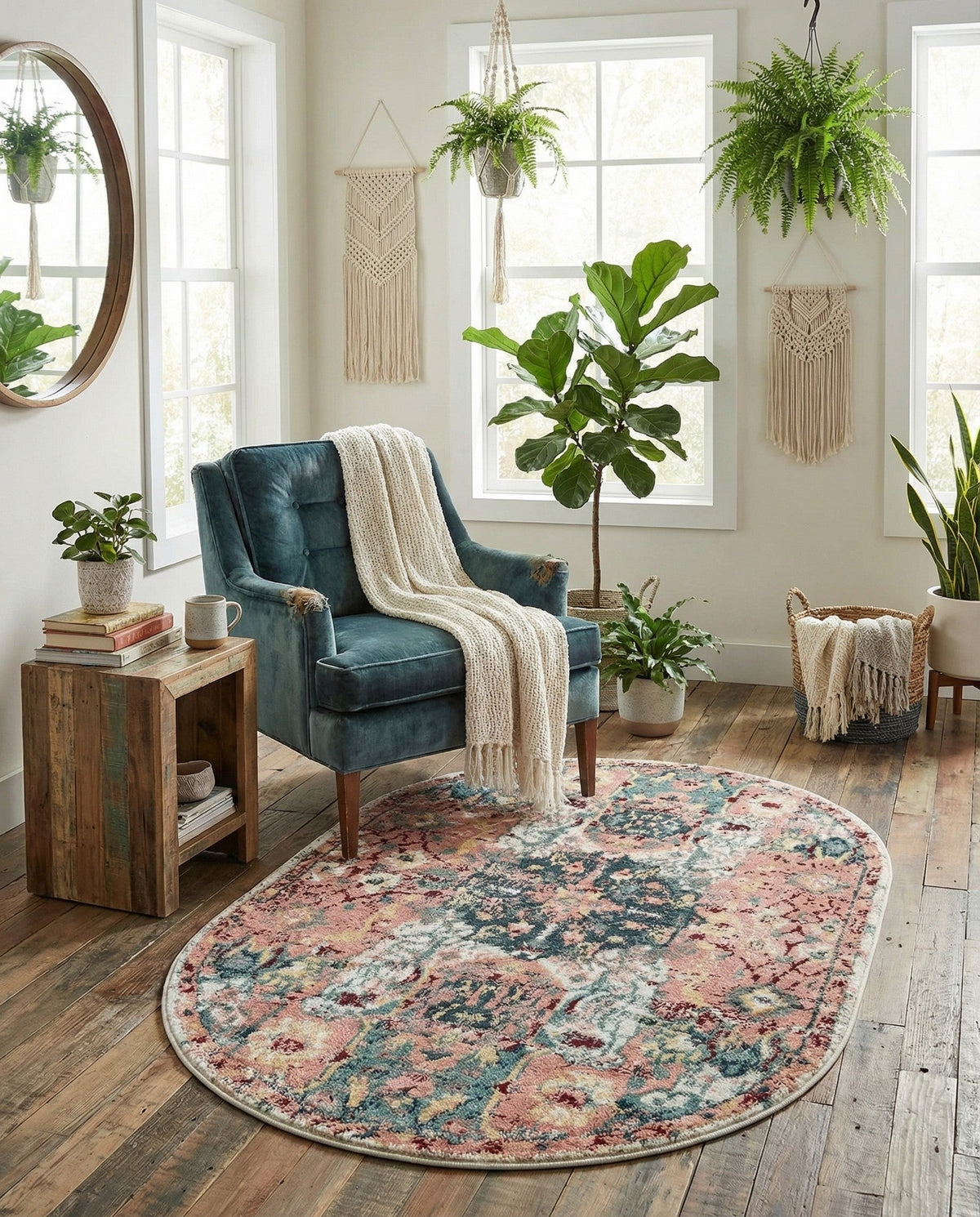 Savannah Elegance Collection Area Rug -  Azalea Oval Pink  lifestyle 181