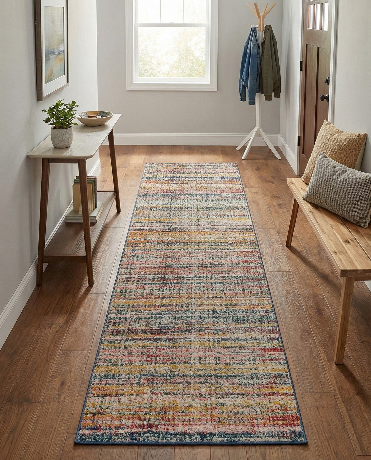 Jewel Oasis Collection Area Rug - Sapphire (Multi) Runner Multi  lifestyle 104