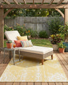 Desert Nomad Terrace Collection Area Rug - Sahara (Yellow) Rectangle Yellow  lifestyle 25