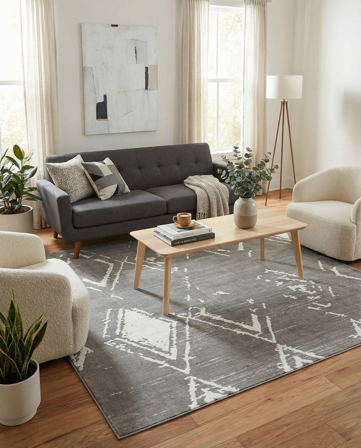 Metro Heights Collection Area Rug -  Madison Square Gray  lifestyle 151