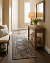 Patio Heritage Collection Area Rug -  Lafayette (Black) Runner Black  lifestyle 54