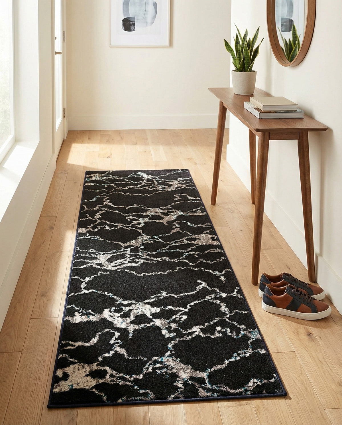 Brighton Terrace Collection Area Rug -  Aldrington Runner Navy Blue  lifestyle 129