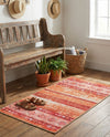 Heritage Elegance Collection Area Rug -  Edinburgh Rectangle Rust Red  lifestyle 22