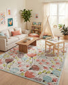Wonder Tykes Collection Area Rug -  Fantasy Rectangle Ivory  lifestyle 48