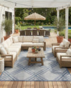 Savannah Pergola Collection Area Rug -  Eden Rectangle Navy Blue  lifestyle 9