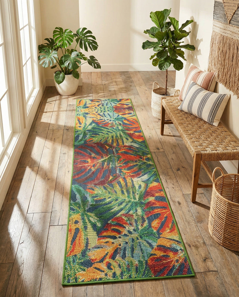 Coastal Terrace Collection Area Rug -  Pier Runner Multi  lifestyle 57