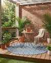Urban Oasis Rugs Collection Area Rug -  Boulevard (Blue) Round Blue  lifestyle 43