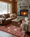 Frontier Trails Collection Area Rug -  Sedona Rectangle Red  lifestyle 50