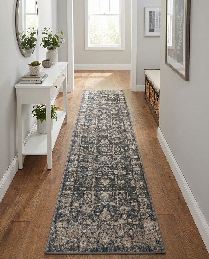 Cascade Range Collection Area Rug -  Shasta (Gray) Runner Gray  lifestyle 41