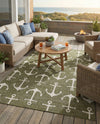 Seaside Haven Rugs Collection Area Rug - Sapphire (Green) Rectangle Green  lifestyle 18