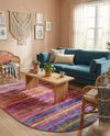 Sahara Essence Collection Area Rug - Oasis (Multi) Oval Multi  lifestyle 42
