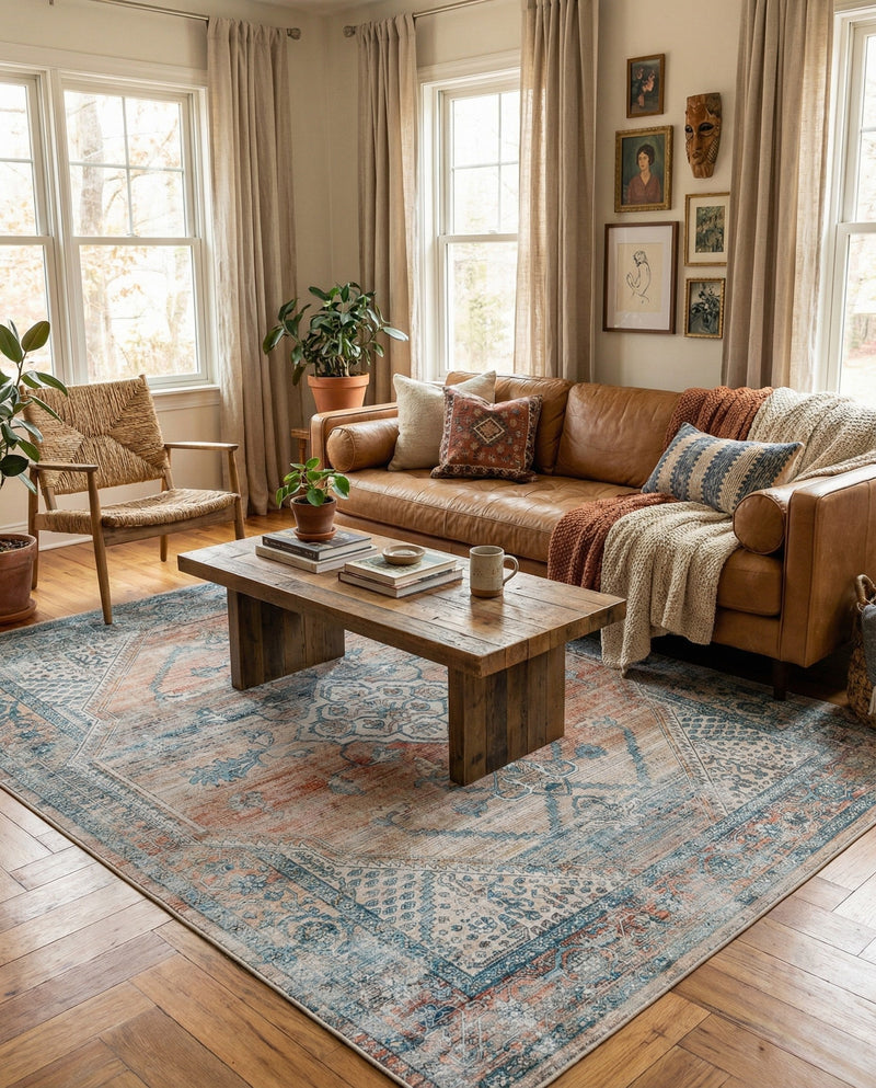 Coastal Haven Collection Area Rug -  Marina Rectangle Multi  lifestyle 54