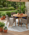 Seaside Stripes Collection Area Rug -  Boardwalk (Light Blue) Octagon Light Blue  lifestyle 37