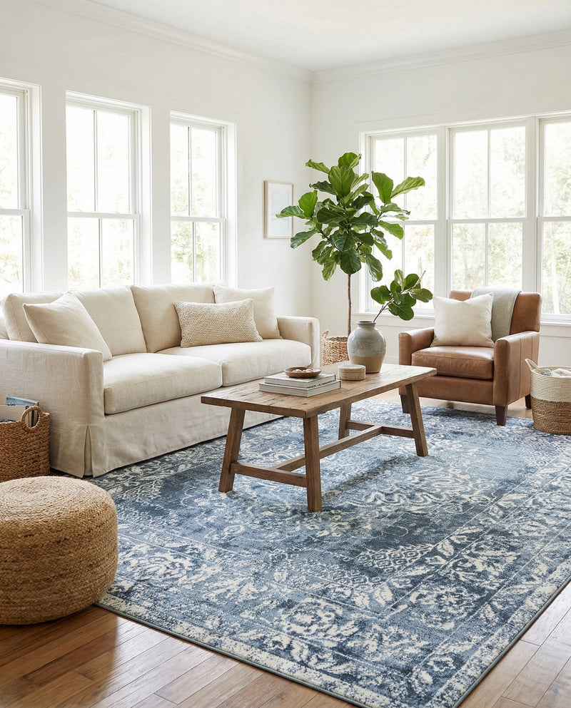 Cambridge Classics Collection Area Rug -  Magdalene (Blue) Rectangle Blue  lifestyle 8