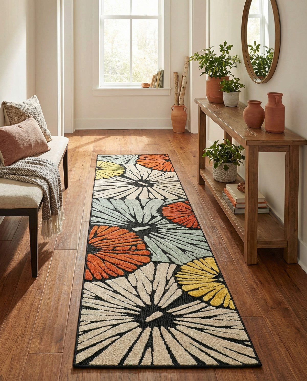 Outdoor Marrakesh Collection Area Rug -  Tetouan Runner Multi  lifestyle 84