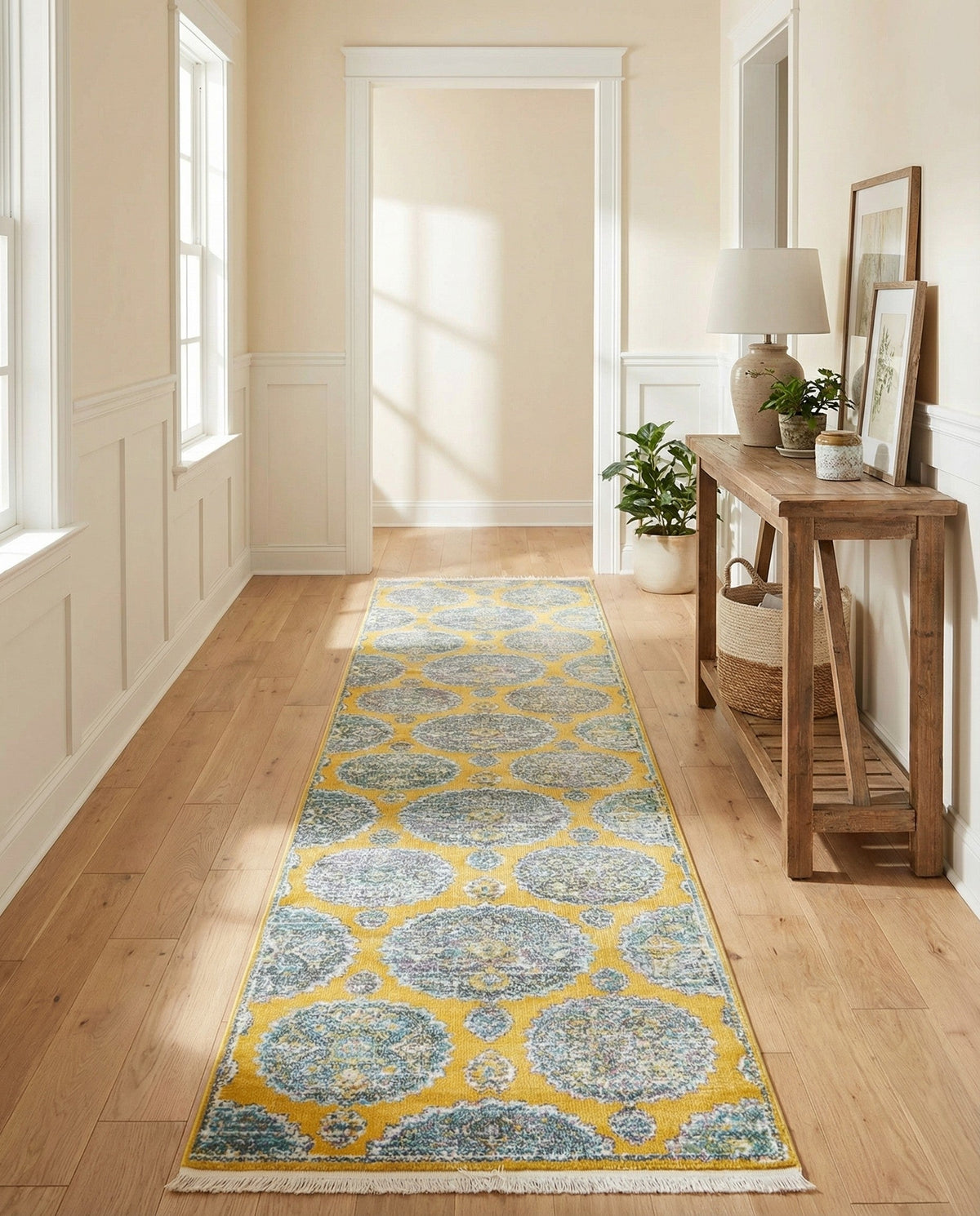 Arcadia Rugs Collection Area Rug -  Atlantis (Yellow) Runner Yellow  lifestyle 88