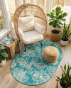 Seaside Haven Rugs Collection Area Rug -  Seaside Oval Teal  lifestyle 57