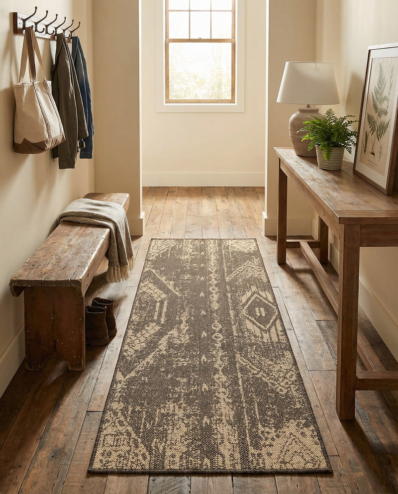 Sahara Sands Collection Area Rug -  Berenice Runner Natural and Brown  lifestyle 32
