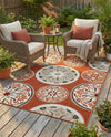 Urban Terrace Collection Area Rug -  Deck Rectangle Terracotta  lifestyle 35