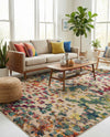 Outdoor Marrakesh Collection Area Rug -  Oujda Rectangle Multi  lifestyle 5