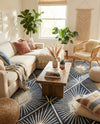 Sahara Chic Collection Area Rug - Marrakech Rectangle Blue  lifestyle 37
