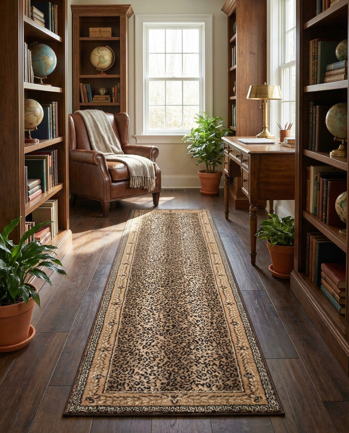 Savannah Sojourn Collection Area Rug -  Limpopo Runner Brown  lifestyle 77