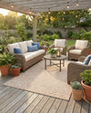 Garden Lattice Charm Collection Area Rug - Arbor (Beige) Rectangle Beige  lifestyle 14
