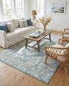 Patio Heritage Collection Area Rug -  Augusta (Aqua) Rectangle Aqua  lifestyle 13