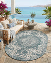 Urban Oasis Rugs Collection Area Rug -  Penthouse (Teal) Oval Teal  lifestyle 31